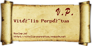 Vitális Perpétua névjegykártya